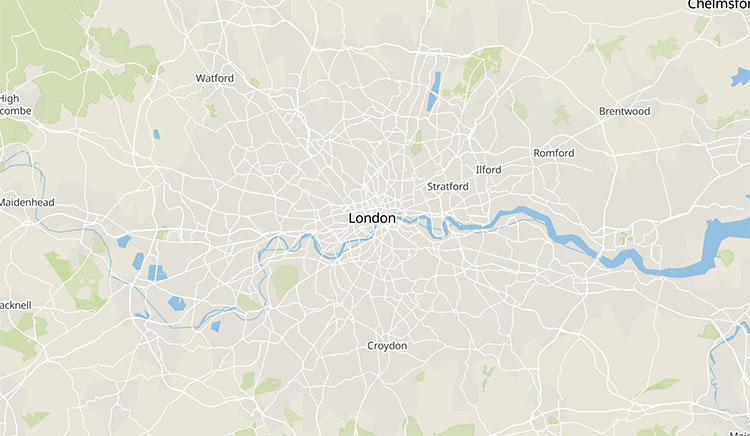London aerial map